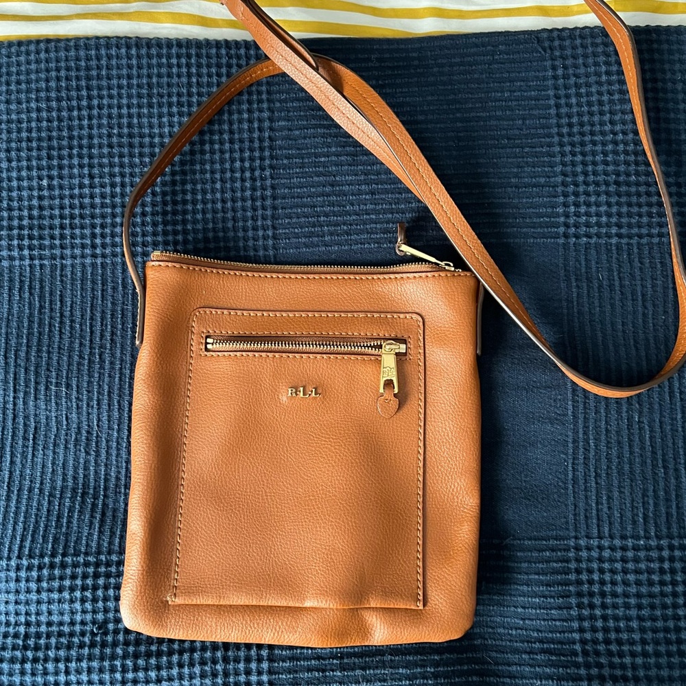 Cognac Ralph Lauren Crossbody Bag